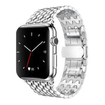 สายรัดนาฬิกาโลหะลายมังกร xDfind สำหรับ Apple Watch ขนาด 42 / 44 / 45 / 46 / 49 มม., สำหรับ Apple Watch ขนาด 38 / 40 / 41 / S10 42 มม.