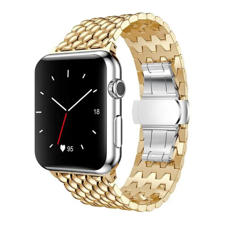 สายรัดนาฬิกาโลหะลายมังกร xDfind สำหรับ Apple Watch ขนาด 42 / 44 / 45 / 46 / 49 มม., สำหรับ Apple Watch ขนาด 38 / 40 / 41 / S10 42 มม.