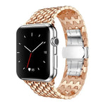 สายรัดนาฬิกาโลหะลายมังกร xDfind สำหรับ Apple Watch ขนาด 42 / 44 / 45 / 46 / 49 มม., สำหรับ Apple Watch ขนาด 38 / 40 / 41 / S10 42 มม.