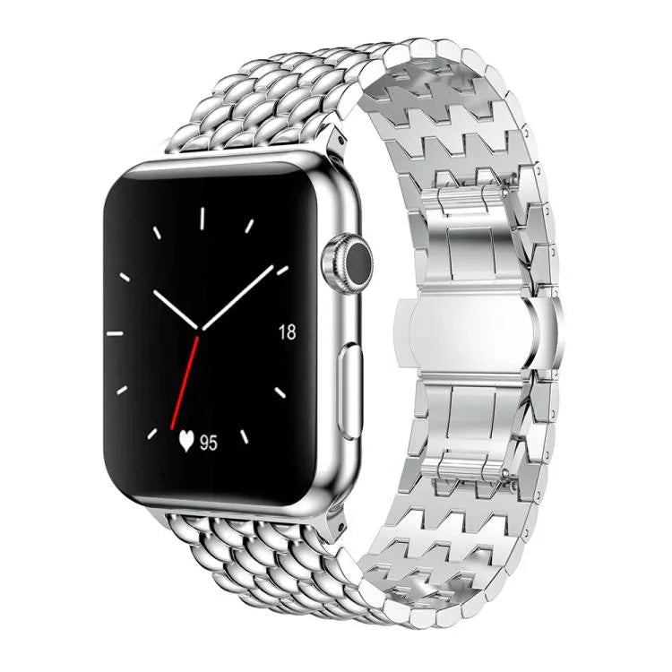 สายรัดนาฬิกาโลหะลายมังกร xDfind สำหรับ Apple Watch ขนาด 42 / 44 / 45 / 46 / 49 มม., สำหรับ Apple Watch ขนาด 38 / 40 / 41 / S10 42 มม.