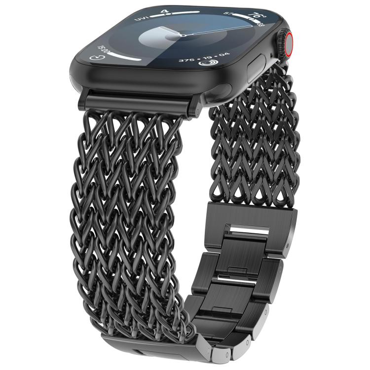 สายรัดนาฬิกาสแตนเลสสตีลถักลายก้างปลา xDfind สำหรับ Apple Watch ขนาด 42 / 44 / 45 / 46 / 49 มม., สำหรับ Apple Watch ขนาด 38 / 40 / 41 / S10 42 มม.