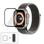 สายรัดนาฬิกาไนลอนแบบห่วงพื้นฐานพร้อมฟิล์มโค้ง 3D สำหรับ Apple Watch Series ขนาด 40 มม., สำหรับ Apple Watch Ultra 2 / 1 ขนาด 49 มม., สำหรับ Apple Watch Series ขนาด 45 มม.