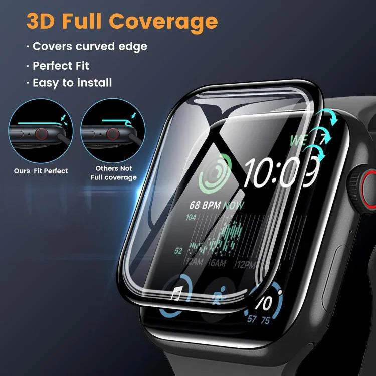 สายรัดนาฬิกาไนลอนแบบห่วงพื้นฐานพร้อมฟิล์มโค้ง 3D สำหรับ Apple Watch Series ขนาด 41 มม., สำหรับ Apple Watch Series ขนาด 38 มม., สำหรับ Apple Watch Series ขนาด 42 มม.
