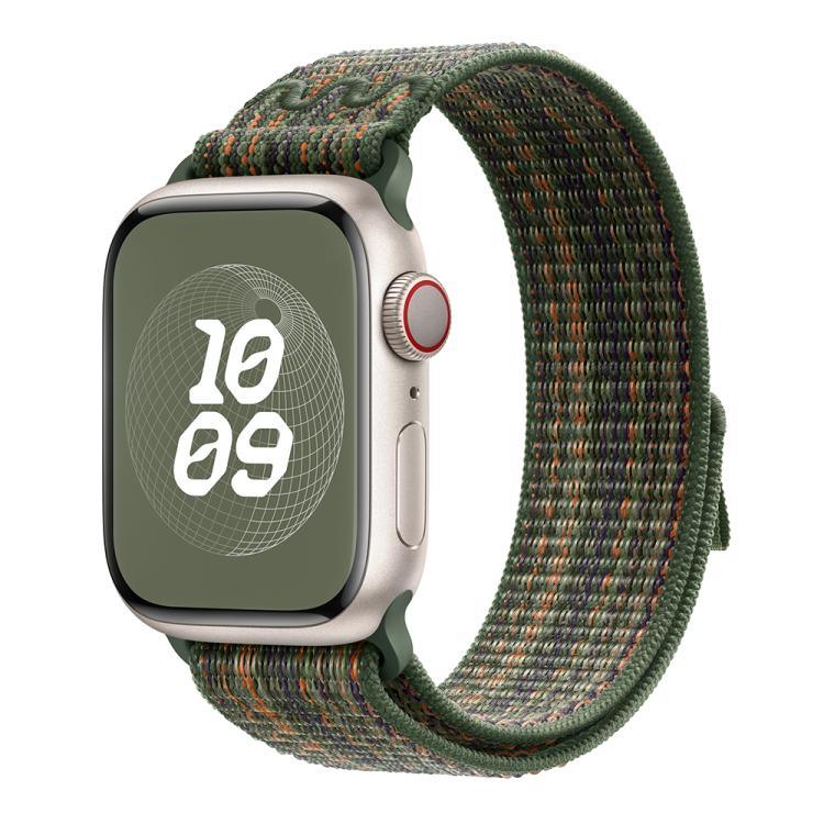 สายรัดนาฬิกาไนลอนแบบห่วงพร้อมฟิล์มโค้ง 3D สำหรับ Apple Watch Series ขนาด 41 มม., สำหรับ Apple Watch Series ขนาด 38 มม., สำหรับ Apple Watch Series ขนาด 42 มม.