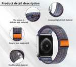 สายรัดนาฬิกาไนลอนแบบห่วงพร้อมฟิล์มโค้ง 3D สำหรับ Apple Watch Series ขนาด 41 มม., สำหรับ Apple Watch Series ขนาด 38 มม., สำหรับ Apple Watch Series ขนาด 42 มม.