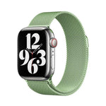 สายรัดนาฬิกาสแตนเลสสตีล Milanese พร้อมฟิล์มโค้ง 3D สำหรับ Apple Watch Series 10 ขนาด 46 มม., สำหรับ Apple Watch Series 10 ขนาด 42 มม., สำหรับ Apple Watch Series ขนาด 44 มม.