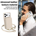 กระเป๋าใส่บัตร RFID แบบซิปสะพายข้างพร้อมเคสโทรศัพท์ สำหรับ iPhone 17 Pro Max, สำหรับ iPhone 17 Pro, สำหรับ iPhone Air, สำหรับ iPhone 15 Pro Max, สำหรับ iPhone 15 Pro, สำหรับ iPhone 15 Plus / 14 Plus