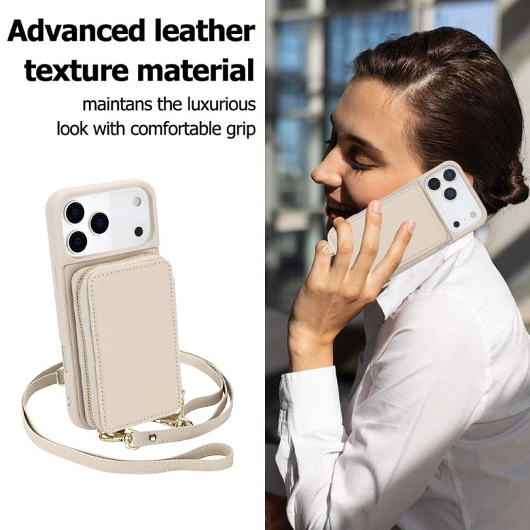 กระเป๋าใส่บัตร RFID แบบซิปสะพายข้างพร้อมเคสโทรศัพท์ สำหรับ iPhone 17 Pro Max, สำหรับ iPhone 17 Pro, สำหรับ iPhone Air, สำหรับ iPhone 15 Pro Max, สำหรับ iPhone 15 Pro, สำหรับ iPhone 15 Plus / 14 Plus