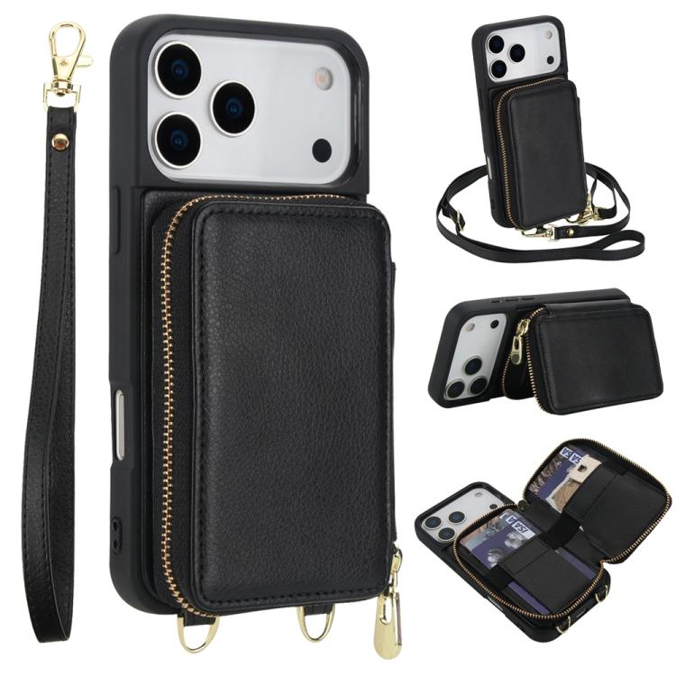 กระเป๋าใส่บัตร RFID แบบซิปสะพายข้างพร้อมเคสโทรศัพท์ สำหรับ iPhone 17 Pro Max, สำหรับ iPhone 17 Pro, สำหรับ iPhone Air, สำหรับ iPhone 15 Pro Max, สำหรับ iPhone 15 Pro, สำหรับ iPhone 15 Plus / 14 Plus