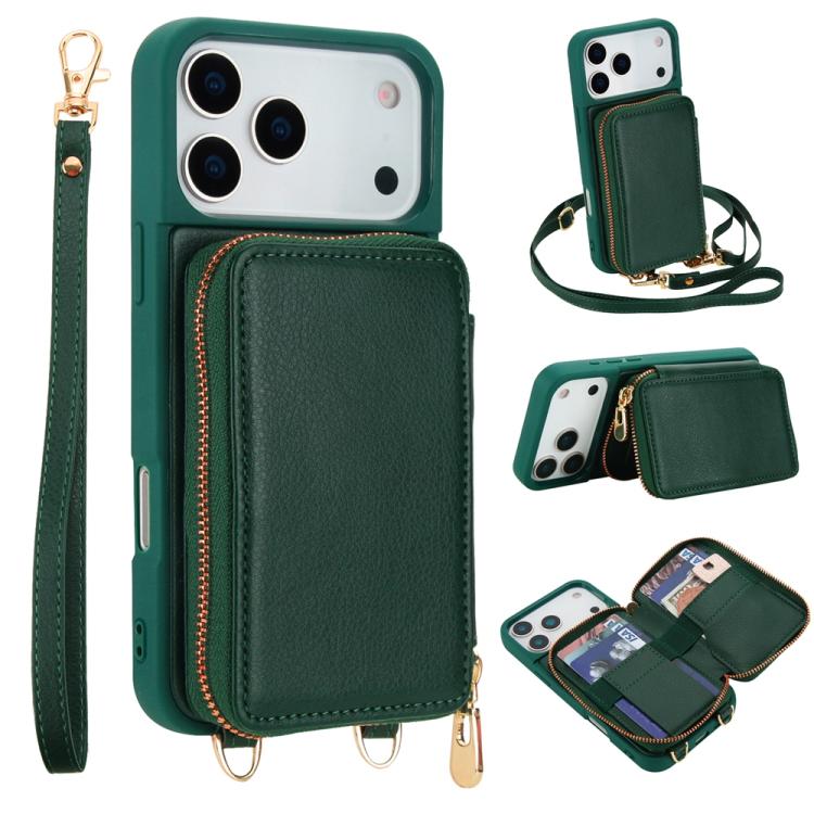 กระเป๋าใส่บัตร RFID แบบซิปสะพายข้างพร้อมเคสโทรศัพท์ สำหรับ iPhone 17 Pro Max, สำหรับ iPhone 17 Pro, สำหรับ iPhone Air, สำหรับ iPhone 15 Pro Max, สำหรับ iPhone 15 Pro, สำหรับ iPhone 15 Plus / 14 Plus