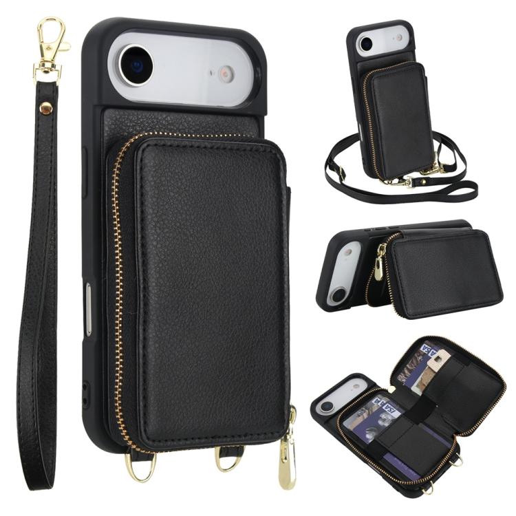 กระเป๋าใส่บัตร RFID แบบซิปสะพายข้างพร้อมเคสโทรศัพท์ สำหรับ iPhone 17 Pro Max, สำหรับ iPhone 17 Pro, สำหรับ iPhone Air, สำหรับ iPhone 15 Pro Max, สำหรับ iPhone 15 Pro, สำหรับ iPhone 15 Plus / 14 Plus