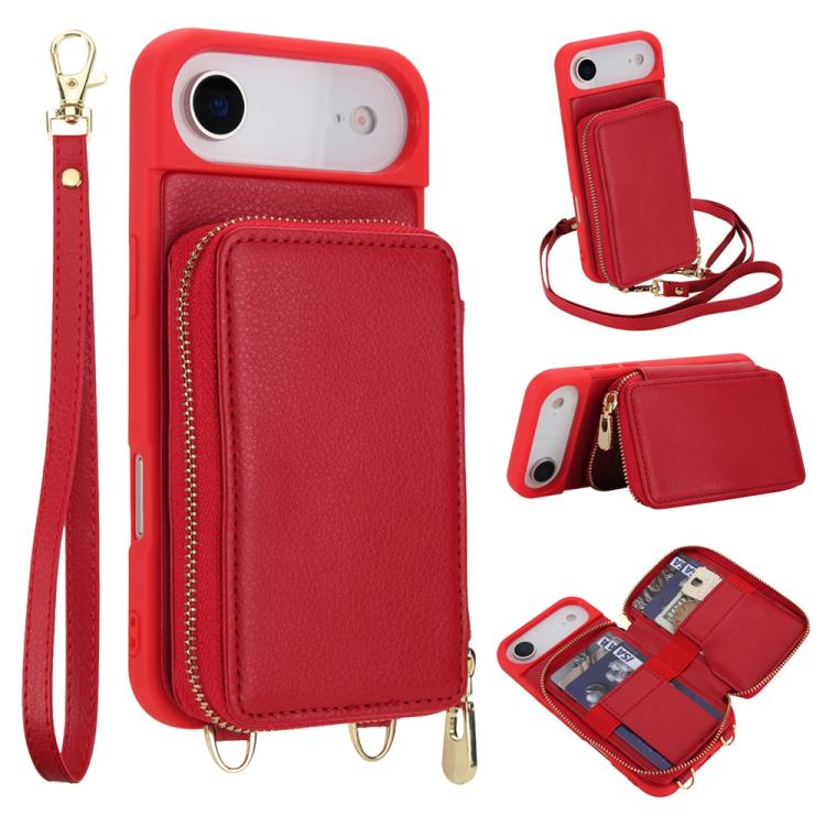 กระเป๋าใส่บัตร RFID แบบซิปสะพายข้างพร้อมเคสโทรศัพท์ สำหรับ iPhone 17 Pro Max, สำหรับ iPhone 17 Pro, สำหรับ iPhone Air, สำหรับ iPhone 15 Pro Max, สำหรับ iPhone 15 Pro, สำหรับ iPhone 15 Plus / 14 Plus