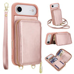 กระเป๋าใส่บัตร RFID แบบซิปสะพายข้างพร้อมเคสโทรศัพท์ สำหรับ iPhone 17 Pro Max, สำหรับ iPhone 17 Pro, สำหรับ iPhone Air, สำหรับ iPhone 15 Pro Max, สำหรับ iPhone 15 Pro, สำหรับ iPhone 15 Plus / 14 Plus