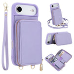 กระเป๋าใส่บัตร RFID แบบซิปสะพายข้างพร้อมเคสโทรศัพท์ สำหรับ iPhone 17 Pro Max, สำหรับ iPhone 17 Pro, สำหรับ iPhone Air, สำหรับ iPhone 15 Pro Max, สำหรับ iPhone 15 Pro, สำหรับ iPhone 15 Plus / 14 Plus