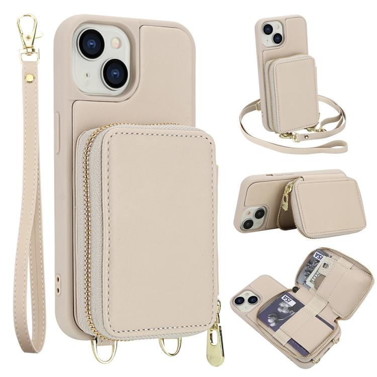 กระเป๋าใส่บัตร RFID แบบซิปสะพายข้างพร้อมเคสโทรศัพท์ สำหรับ iPhone 17 Pro Max, สำหรับ iPhone 17 Pro, สำหรับ iPhone Air, สำหรับ iPhone 15 Pro Max, สำหรับ iPhone 15 Pro, สำหรับ iPhone 15 Plus / 14 Plus