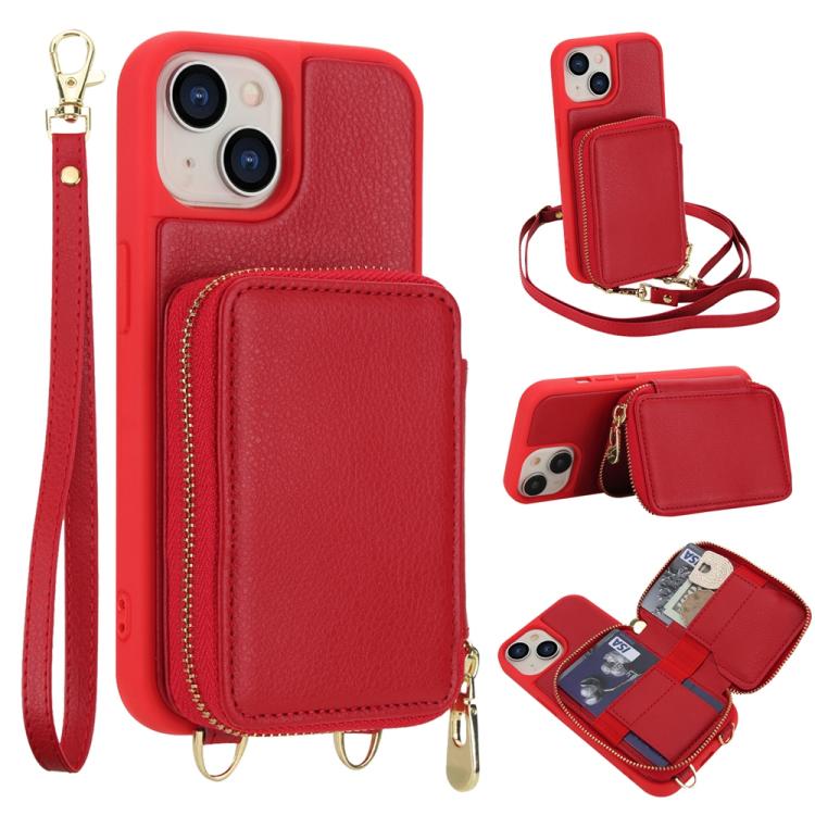กระเป๋าใส่บัตร RFID แบบซิปสะพายข้างพร้อมเคสโทรศัพท์ สำหรับ iPhone 17 Pro Max, สำหรับ iPhone 17 Pro, สำหรับ iPhone Air, สำหรับ iPhone 15 Pro Max, สำหรับ iPhone 15 Pro, สำหรับ iPhone 15 Plus / 14 Plus