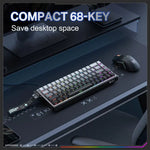 ONIKUMA G69 คีย์บอร์ดแบบมีสาย 68 ปุ่ม พร้อมไฟ RGB และสวิตช์แม่เหล็ก