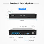 ชุดกล้องเครือข่ายบันทึกวิดีโอ SriHome NVS005-POE065 ความละเอียด 3MP 4 ช่อง POE, 3MP 4 ช่อง
