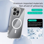 เคสโทรศัพท์โปร่งใส ABEEL MagSafe แหวนแม่เหล็กสี ป้องกันรอยขีดข่วน สำหรับ iPhone 13 Pro Max, iPhone 13 Pro, iPhone 13