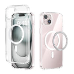 เคสโทรศัพท์โปร่งใส ABEEL MagSafe แหวนแม่เหล็กสี ป้องกันรอยขีดข่วน สำหรับ iPhone 13 Pro Max, iPhone 13 Pro, iPhone 13