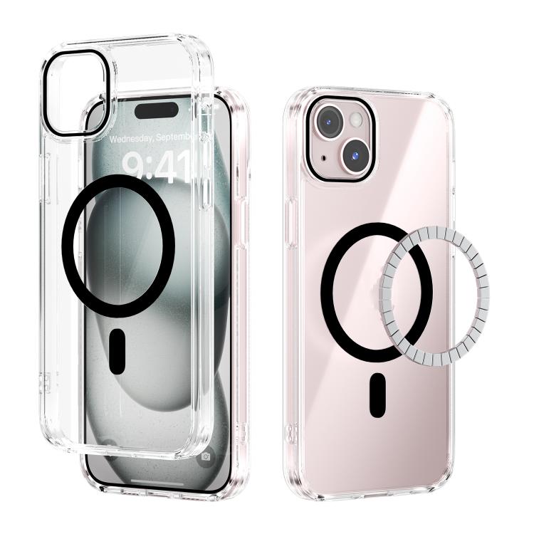เคสโทรศัพท์โปร่งใส ABEEL MagSafe แหวนแม่เหล็กสี ป้องกันรอยขีดข่วน สำหรับ iPhone 13 Pro Max, iPhone 13 Pro, iPhone 13