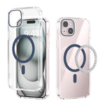 เคสโทรศัพท์โปร่งใส ABEEL MagSafe แหวนแม่เหล็กสี ป้องกันรอยขีดข่วน สำหรับ iPhone 13 Pro Max, iPhone 13 Pro, iPhone 13
