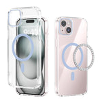 เคสโทรศัพท์โปร่งใส ABEEL MagSafe แหวนแม่เหล็กสี ป้องกันรอยขีดข่วน สำหรับ iPhone 13 Pro Max, iPhone 13 Pro, iPhone 13