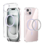 เคสโทรศัพท์โปร่งใส ABEEL MagSafe แหวนแม่เหล็กสี ป้องกันรอยขีดข่วน สำหรับ iPhone 13 Pro Max, iPhone 13 Pro, iPhone 13