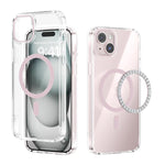 เคสโทรศัพท์โปร่งใส ABEEL MagSafe แหวนแม่เหล็กสี ป้องกันรอยขีดข่วน สำหรับ iPhone 13 Pro Max, iPhone 13 Pro, iPhone 13