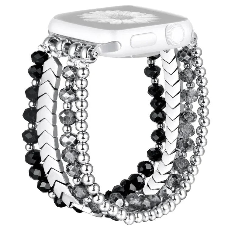 สายรัดนาฬิกาโลหะลูกปัดคริสตัลลูกศร xDfind สำหรับ Apple Watch ขนาด 42 / 44 / 45 / 46 / 49 มม., สำหรับ Apple Watch ขนาด 38 / 40 / 41 / S10 42 มม.