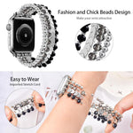 สายรัดนาฬิกาโลหะลูกปัดคริสตัลลูกศร xDfind สำหรับ Apple Watch ขนาด 42 / 44 / 45 / 46 / 49 มม., สำหรับ Apple Watch ขนาด 38 / 40 / 41 / S10 42 มม.