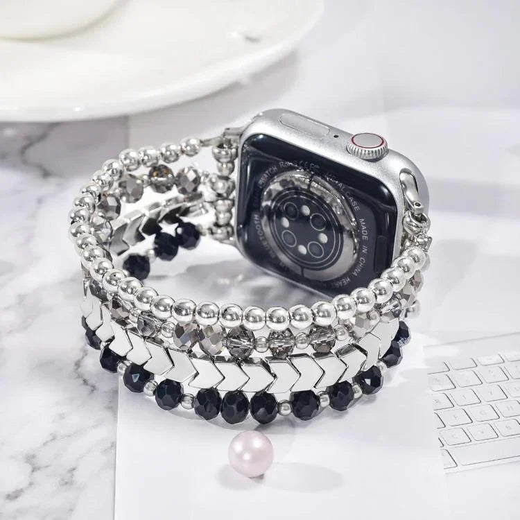 สายรัดนาฬิกาโลหะลูกปัดคริสตัลลูกศร xDfind สำหรับ Apple Watch ขนาด 42 / 44 / 45 / 46 / 49 มม., สำหรับ Apple Watch ขนาด 38 / 40 / 41 / S10 42 มม.