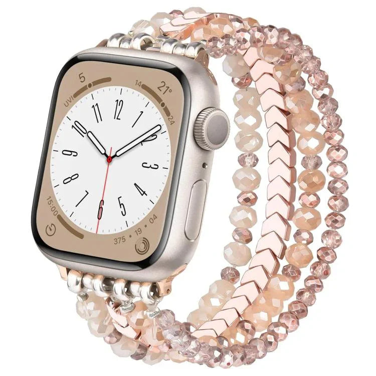 สายรัดนาฬิกาโลหะลูกปัดคริสตัลลูกศร xDfind สำหรับ Apple Watch ขนาด 42 / 44 / 45 / 46 / 49 มม., สำหรับ Apple Watch ขนาด 38 / 40 / 41 / S10 42 มม.