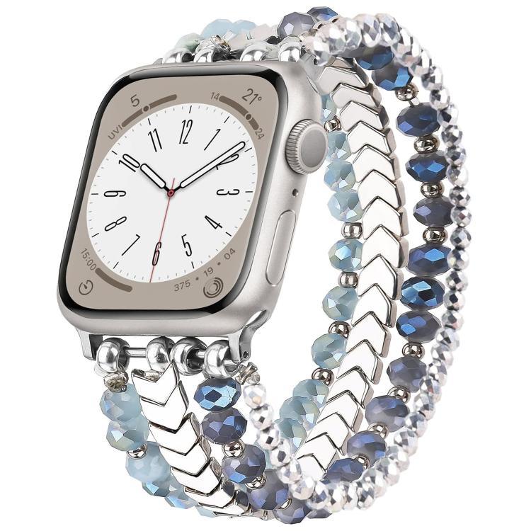 สายรัดนาฬิกาโลหะลูกปัดคริสตัลลูกศร xDfind สำหรับ Apple Watch ขนาด 42 / 44 / 45 / 46 / 49 มม., สำหรับ Apple Watch ขนาด 38 / 40 / 41 / S10 42 มม.