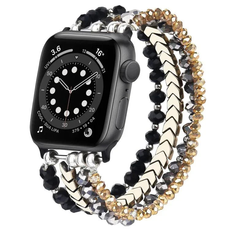สายรัดนาฬิกาโลหะลูกปัดคริสตัลลูกศร xDfind สำหรับ Apple Watch ขนาด 42 / 44 / 45 / 46 / 49 มม., สำหรับ Apple Watch ขนาด 38 / 40 / 41 / S10 42 มม.