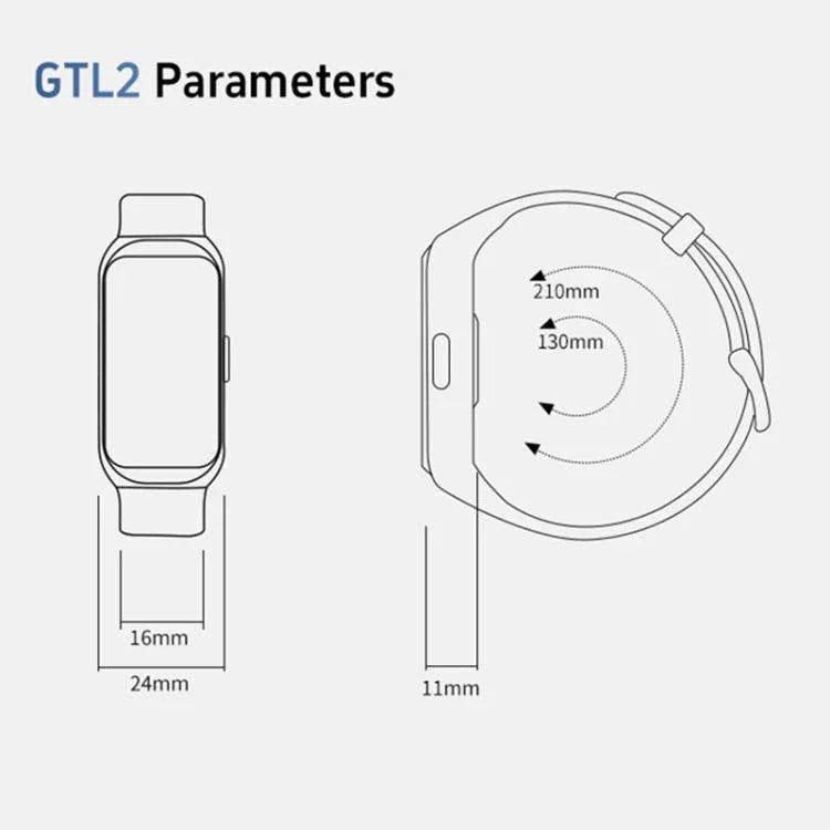 GTL2 สายรัดข้อมืออัจฉริยะหน้าจอ TFT 1.47 นิ้ว รองรับการวัดอัตราการเต้นของหัวใจ