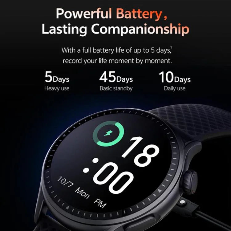 GTR3 นาฬิกาอัจฉริยะฟิตเนสหน้าจอ AMOLED 1.43 นิ้ว รองรับการวัดอัตราการเต้นของหัวใจ