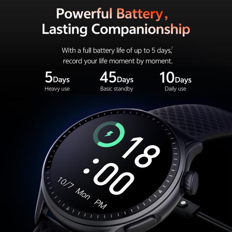 GTR3 นาฬิกาอัจฉริยะฟิตเนสหน้าจอ AMOLED 1.43 นิ้ว รองรับการวัดอัตราการเต้นของหัวใจ