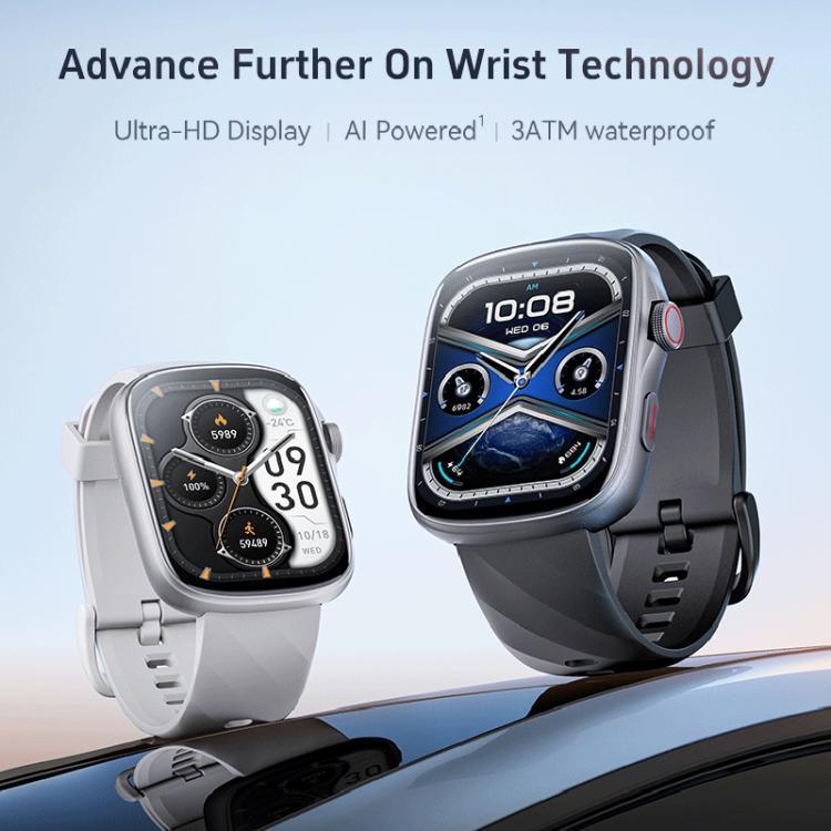 GTS10 สมาร์ทวอทช์ฟิตเนสหน้าจอ AMOLED 1.95 นิ้ว รองรับการตรวจวัดอัตราการเต้นของหัวใจ