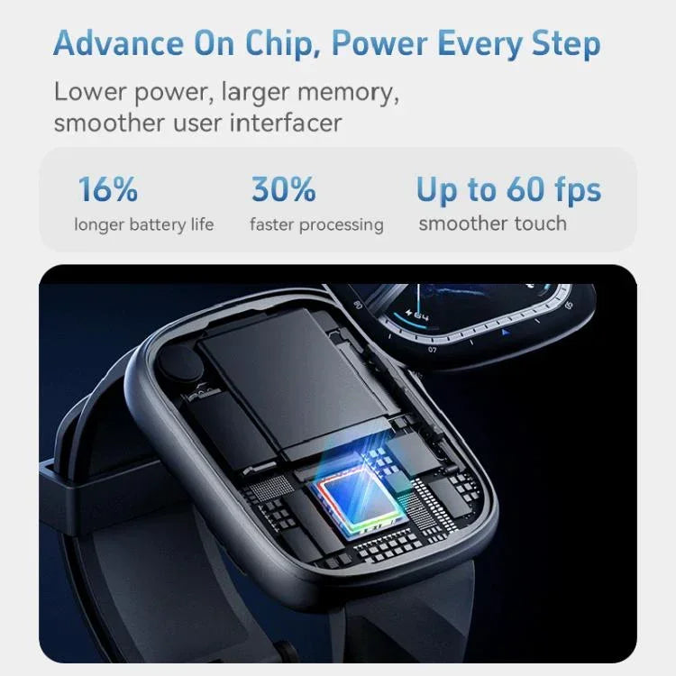 GTS10 สมาร์ทวอทช์ฟิตเนสหน้าจอ AMOLED 1.95 นิ้ว รองรับการตรวจวัดอัตราการเต้นของหัวใจ