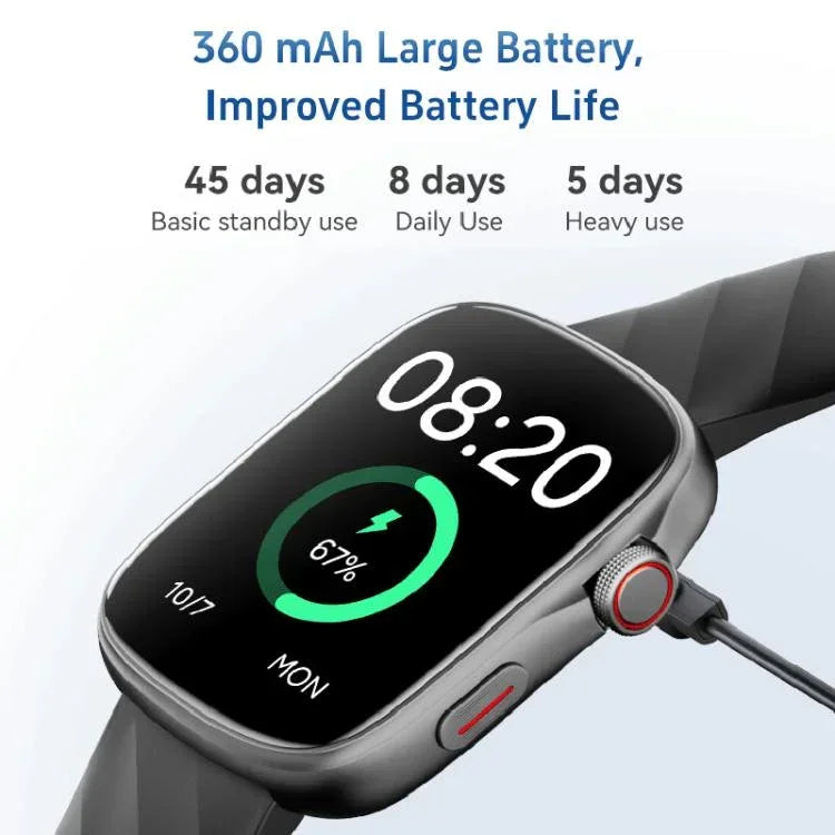 GTS10 สมาร์ทวอทช์ฟิตเนสหน้าจอ AMOLED 1.95 นิ้ว รองรับการตรวจวัดอัตราการเต้นของหัวใจ