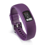 For Garmin Vivofit 4 xDfind Silver Buckle Silicone Sport Watch Band, S, L