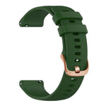 For Garmin Vivoactive 5 / Venu / Forerunner 165 xDfind Rose Gold Buckle Silicone Sport Watch Band, 18mm, 20mm, 22mm