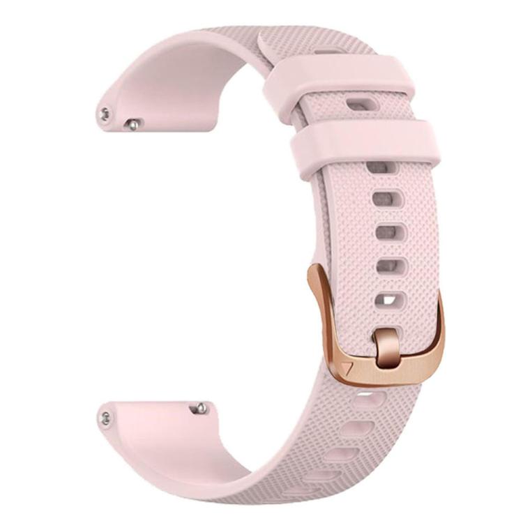For Garmin Vivoactive 5 / Venu / Forerunner 165 xDfind Rose Gold Buckle Silicone Sport Watch Band, 18mm, 20mm, 22mm
