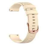 For Garmin Vivoactive 5 / Venu / Forerunner 165 xDfind Rose Gold Buckle Silicone Sport Watch Band, 18mm, 20mm, 22mm