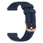 For Garmin Vivoactive 5 / Venu / Forerunner 165 xDfind Rose Gold Buckle Silicone Sport Watch Band, 18mm, 20mm, 22mm
