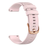 For Garmin Vivoactive 5 / Venu / Forerunner 165 xDfind Rose Gold Buckle Silicone Sport Watch Band, 18mm, 20mm, 22mm