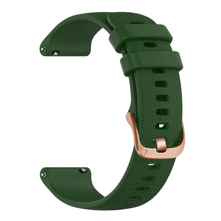 For Garmin Vivoactive 5 / Venu / Forerunner 165 xDfind Rose Gold Buckle Silicone Sport Watch Band, 18mm, 20mm, 22mm