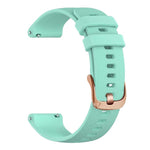 For Garmin Vivoactive 5 / Venu / Forerunner 165 xDfind Rose Gold Buckle Silicone Sport Watch Band, 18mm, 20mm, 22mm