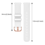 For Garmin Vivoactive 5 / Venu / Forerunner 165 xDfind Rose Gold Buckle Silicone Sport Watch Band, 18mm, 20mm, 22mm